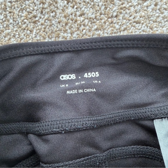 ASOS 4505 Black High Waisted Athletic Leggings Women’s US 4 Workout Gym - Picture 7 of 11